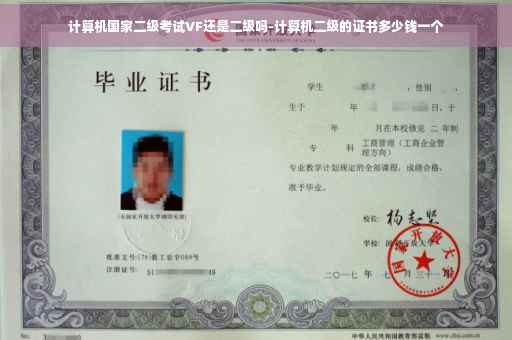 计算机国家二级考试VF还是二级吗-计算机二级的证书多少钱一个