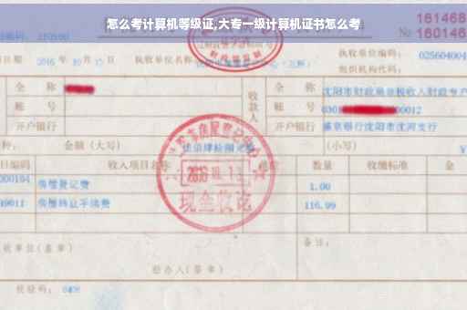 怎么考计算机等级证,大专一级计算机证书怎么考