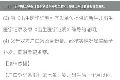 计算机二级在计算机领域水平怎么样-计算机二级证书能有什么用处