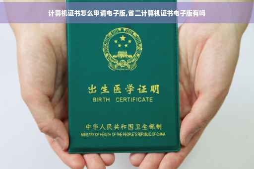 计算机证书怎么申请电子版,省二计算机证书电子版有吗
