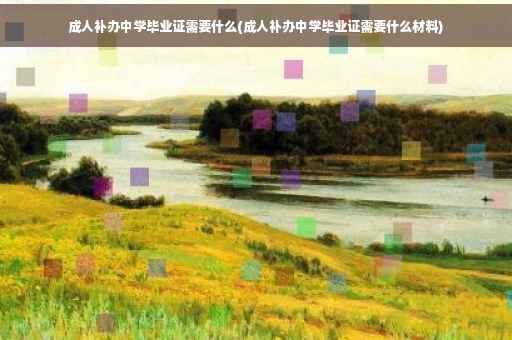 成人补办中学毕业证需要什么(成人补办中学毕业证需要什么材料)