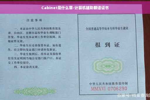 Cabinet是什么意-计算机辅助翻译证书