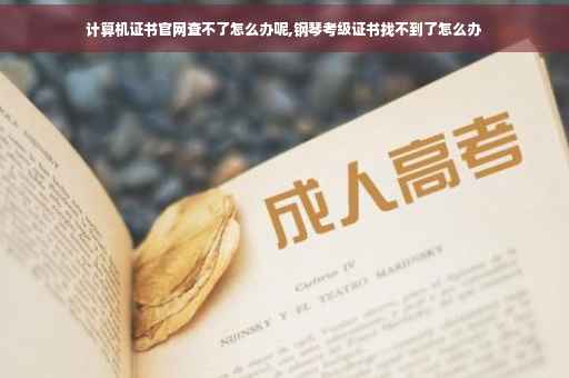 计算机证书官网查不了怎么办呢,钢琴考级证书找不到了怎么办