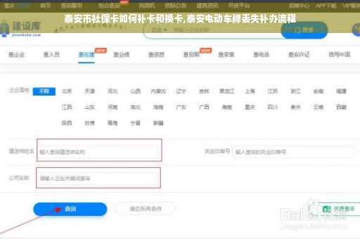 泰安市社保卡如何补卡和换卡,泰安电动车牌丢失补办流程