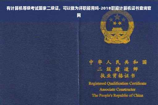 有计算机等级考试国家二级证，可以做为评职称用吗-2018职称计算机证书查询官网