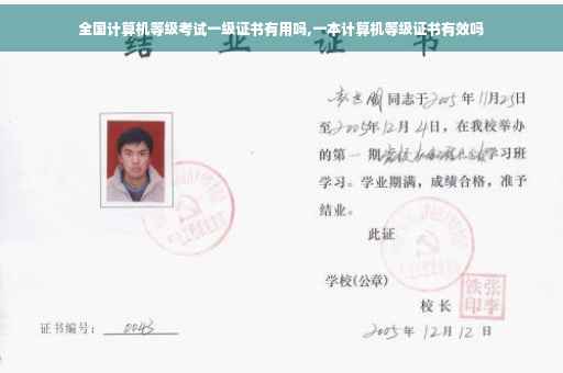 全国计算机等级考试一级证书有用吗,一本计算机等级证书有效吗