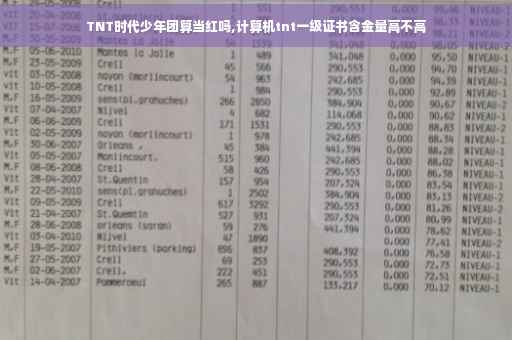 TNT时代少年团算当红吗,计算机tnt一级证书含金量高不高