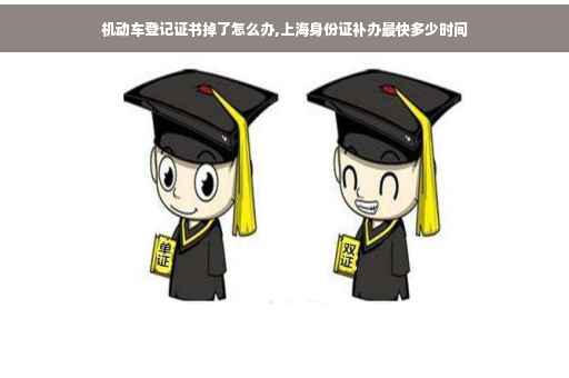 机动车登记证书掉了怎么办,上海身份证补办最快多少时间