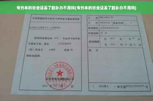 专升本的毕业证丢了能补办不用吗(专升本的毕业证丢了能补办不用吗)