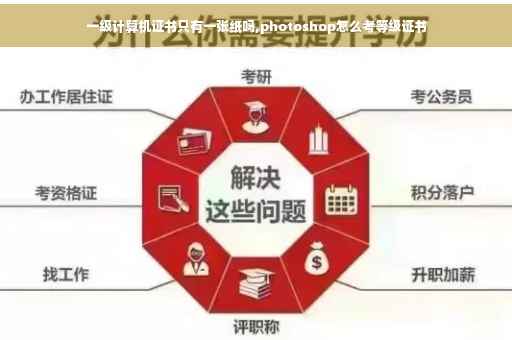一级计算机证书只有一张纸吗,photoshop怎么考等级证书