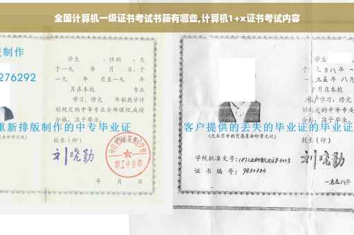 全国计算机一级证书考试书籍有哪些,计算机1+x证书考试内容