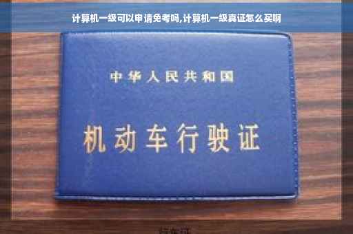 计算机一级可以申请免考吗,计算机一级真证怎么买啊