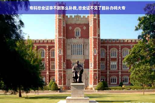 专科毕业证拿不到怎么补救,毕业证不见了能补办吗大专