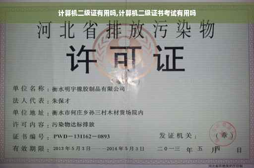计算机二级证有用吗,计算机二级证书考试有用吗