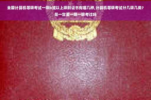 全国计算机等级考试一级b或以上级别证书有哪几种,计算机等级考试分几级几类？是一定要一级一级考过吗