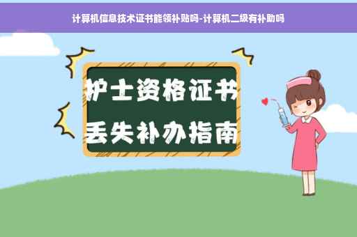 计算机信息技术证书能领补贴吗-计算机二级有补助吗