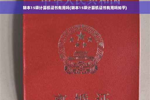 转本15级计算机证书有用吗(转本15级计算机证书有用吗知乎)
