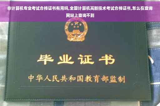 非计算机专业考试合格证书有用吗,全国计算机高新技术考试合格证书,怎么在查询网站上查询不到