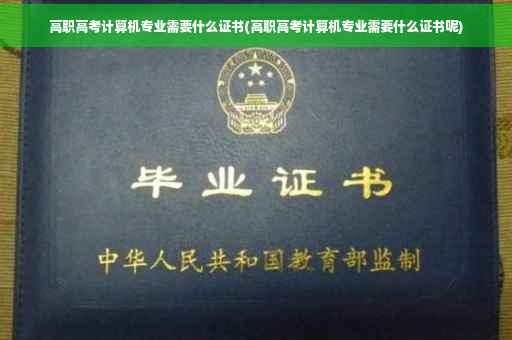 高职高考计算机专业需要什么证书(高职高考计算机专业需要什么证书呢)