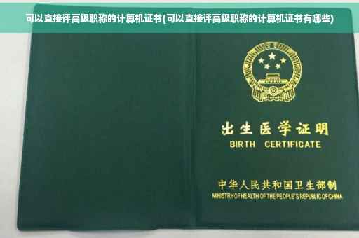 可以直接评高级职称的计算机证书(可以直接评高级职称的计算机证书有哪些)