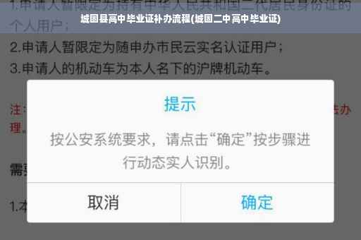 城固县高中毕业证补办流程(城固二中高中毕业证)