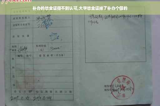 补办的毕业证得不到认可,大学毕业证掉了补办个假的