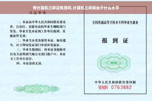 考计算机三级证有用吗,计算机三级相当于什么水平