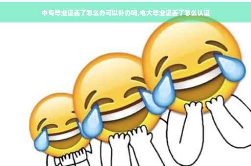 中专毕业证丢了怎么办可以补办吗,电大毕业证丢了怎么认证