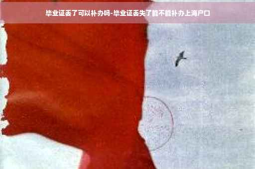 毕业证丢了可以补办吗-毕业证丢失了能不能补办上海户口