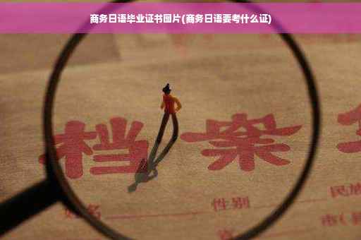 商务日语毕业证书图片(商务日语要考什么证)