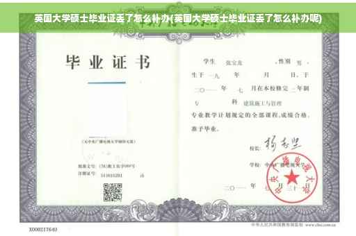 英国大学硕士毕业证丢了怎么补办(英国大学硕士毕业证丢了怎么补办呢)