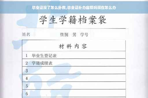 毕业证没了怎么补救,毕业证补办麻烦吗现在怎么办