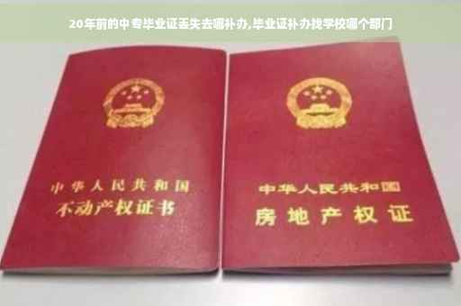 20年前的中专毕业证丢失去哪补办,毕业证补办找学校哪个部门