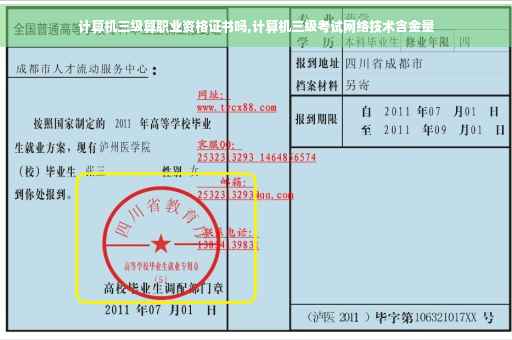 计算机三级算职业资格证书吗,计算机三级考试网络技术含金量