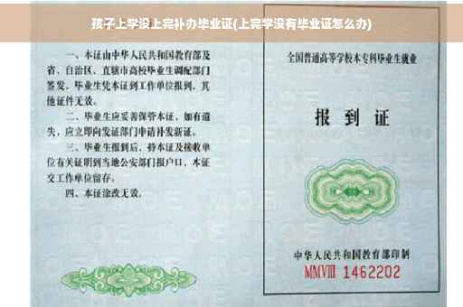 孩子上学没上完补办毕业证(上完学没有毕业证怎么办)
