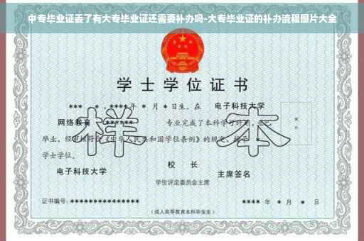 中专毕业证丢了有大专毕业证还需要补办吗-大专毕业证的补办流程图片大全