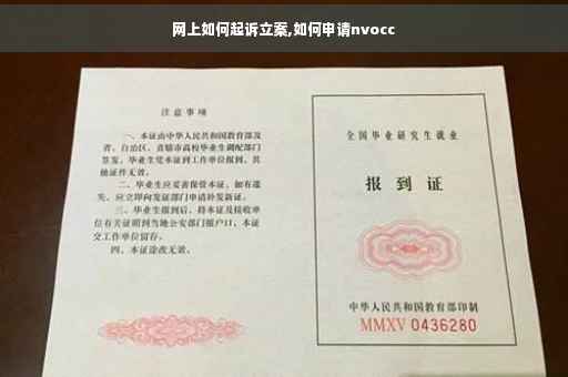网上如何起诉立案,如何申请nvocc