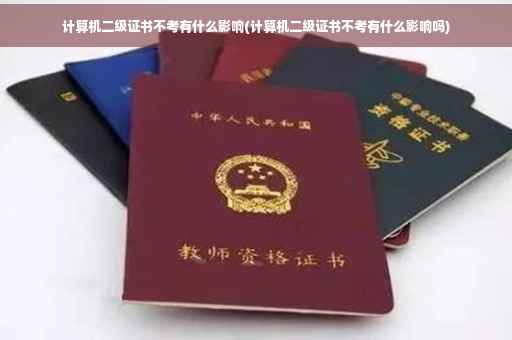 计算机二级证书不考有什么影响(计算机二级证书不考有什么影响吗)