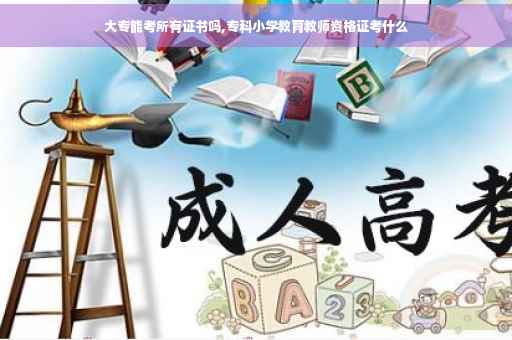 大专能考所有证书吗,专科小学教育教师资格证考什么