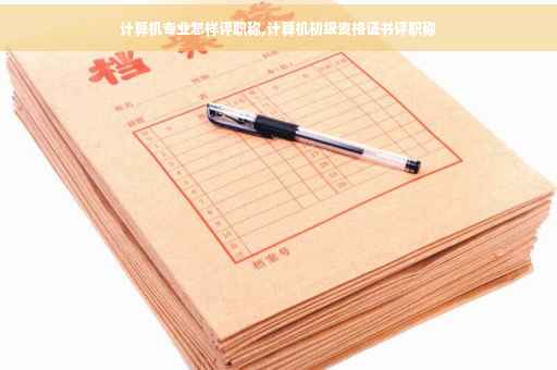 计算机专业怎样评职称,计算机初级资格证书评职称