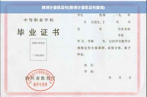 教师计算机证书(教师计算机证书查询)
