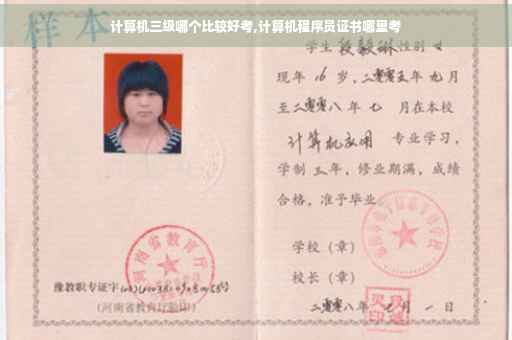 计算机三级哪个比较好考,计算机程序员证书哪里考