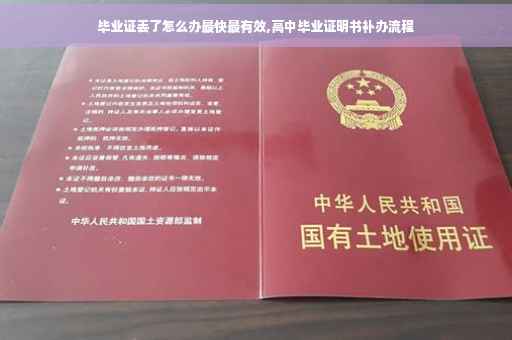 毕业证丢了怎么办最快最有效,高中毕业证明书补办流程