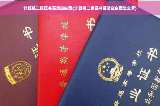 计算机二级证书高清空白图(计算机二级证书高清空白图怎么弄)
