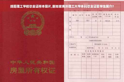 绵阳理工学校毕业证样本图片,新加坡南洋理工大学本科毕业证留学生简介?