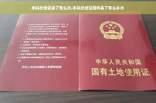 本科毕业证丢了怎么办,本科毕业证原件丢了怎么补办