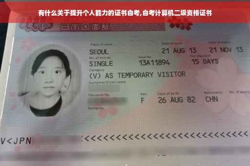 有什么关于提升个人能力的证书自考,自考计算机二级资格证书
