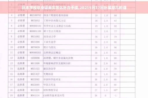 日本学校毕业证丢失怎么补办手续,20219月17日补星期几的课