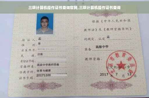 三级计算机操作证书查询官网,三级计算机操作证书查询