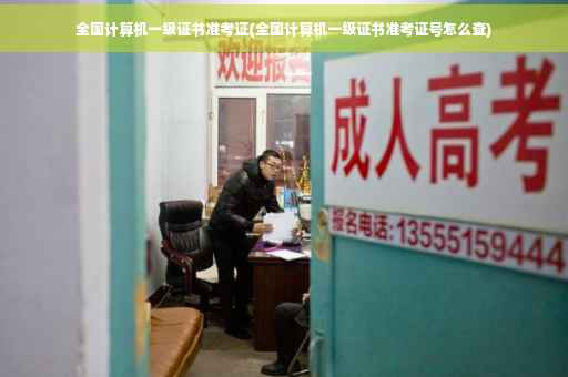 全国计算机一级证书准考证(全国计算机一级证书准考证号怎么查)
